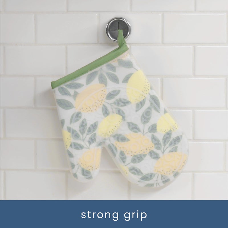 S&T INC. Round Adhesive Push Towel Hooks for Kitchen, Hand and Dish Towels, Grey, 4 Pack - Image 5